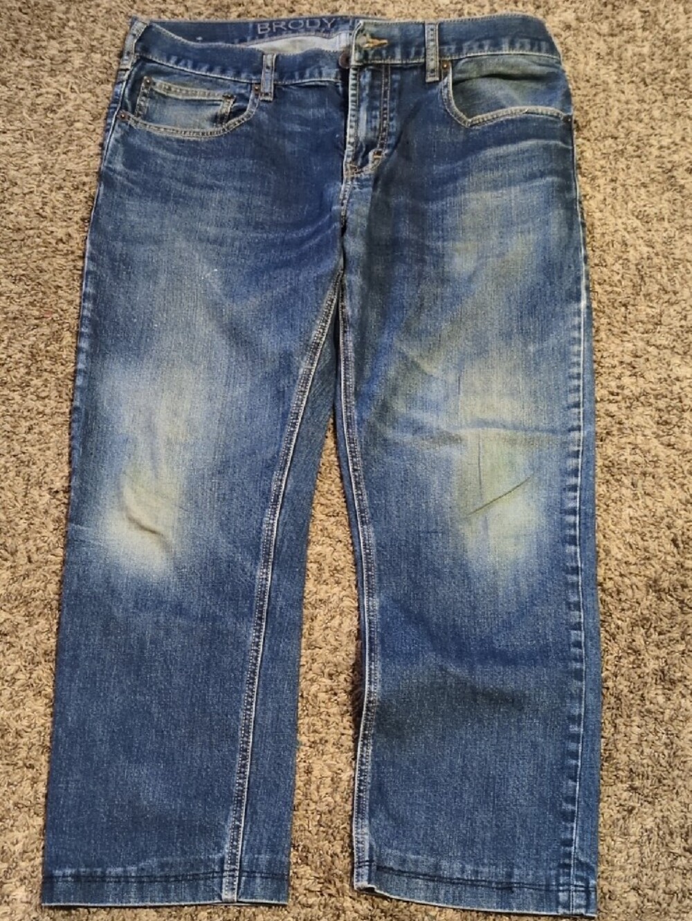 BRX Jeans Men's Relaxed Fit Blue Denim Jeans - Picture 6 of 8